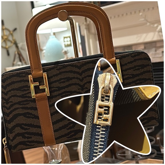 RARE Authentic Fendi Roma S.A.S. FF Vintage Top Handle Wallet Clutch, STUNNING - Picture 15 of 16